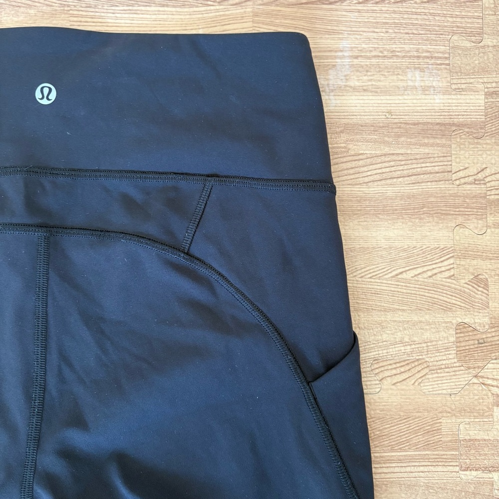 Lululemon Athletica Black Womens Leggings Mesh Yoga Workout Running Size 6 - Picture 7 of 14